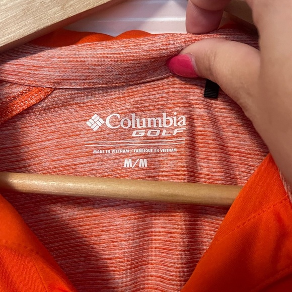 Columbia MLB Orange Polo Shirt Vibrant Athletic Style World Series 2017 Astros - Picture 3 of 7